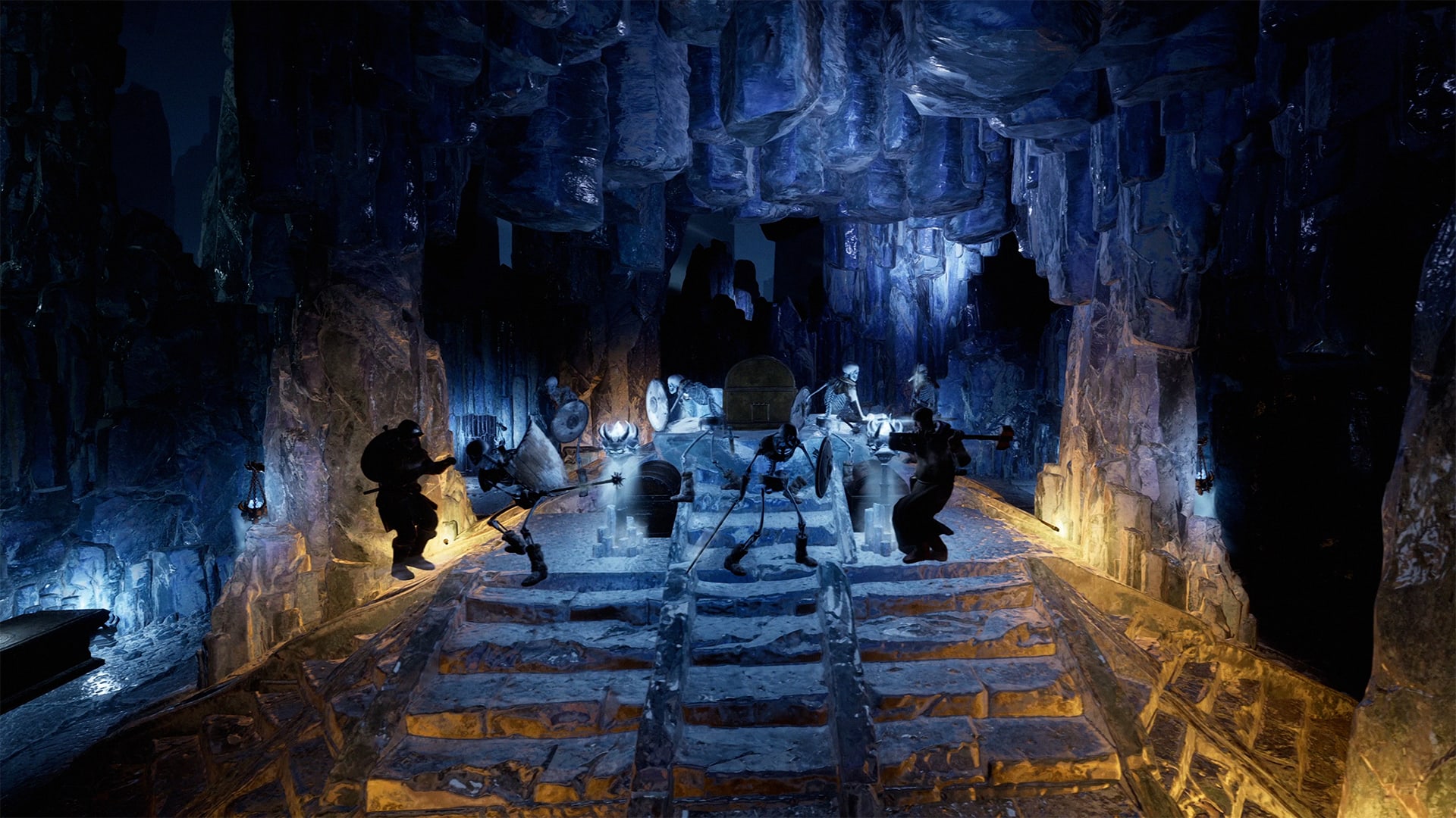 skeleton army fight - still